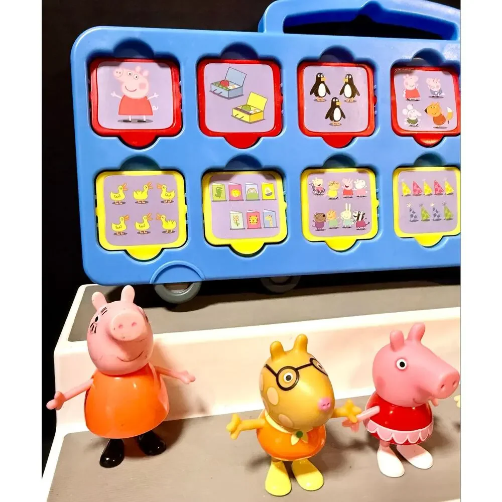Hasbro Peppa Pig's 1-2-3 Bus counting 1-10 Mummy Daddy Pedro Peppa Freddy Candy
